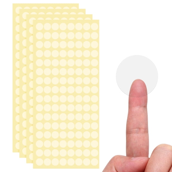 Uxcell 1000 Pcs Clear Circle Stickers, 0.59 Inch Transparent Self-Adhesive Clear Round Stickers for Envelope Mail Gift Bags Waterproof Labels Package Seals Packaging Supplies