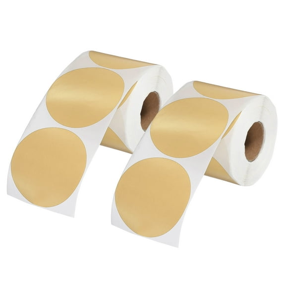 Uxcell 1000 Pcs Colored Dot Stickers, 3 Inch Circle Stickers Self Adhesive Large Circle Labels Tags Coding Labels Blank Round for Labeling Office Business Yard Sale Garage Sale Home, Kraft Paper