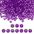 thumbnail image 1 of Uxcell 1000 Pcs Acrylic Alphabet Letter Beads Bracelet DIY Kit Supplies, Purple, 1 of 6