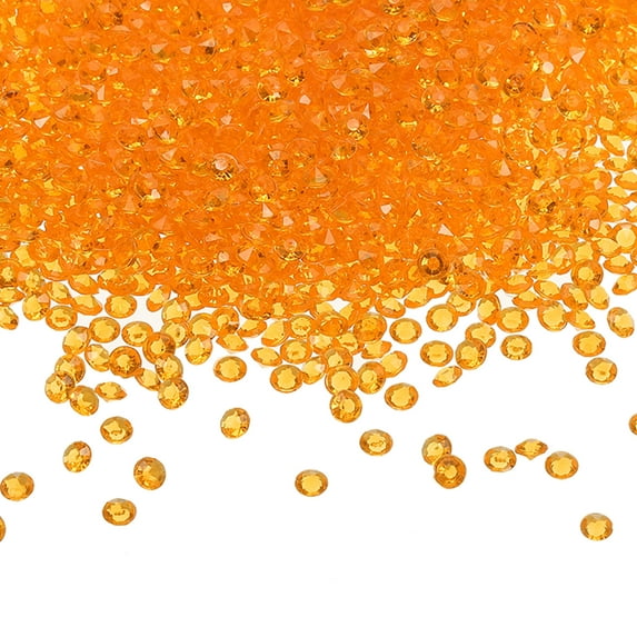 Uxcell Wedding Table Scatter Confetti Crystals Acrylic Diamonds Vase Fillers Gems for Table Centerpiece Decoration Golden Yellow