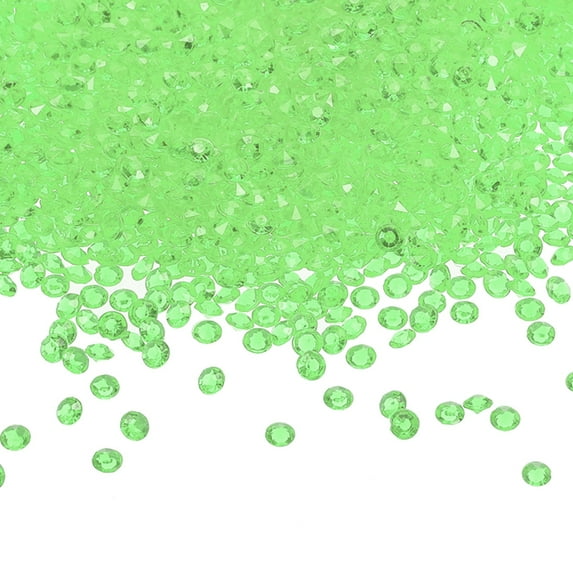 Uxcell Wedding Table Scatter Confetti Crystals Acrylic Diamonds Vase Fillers Gems for Table Centerpiece Decoration Light Green