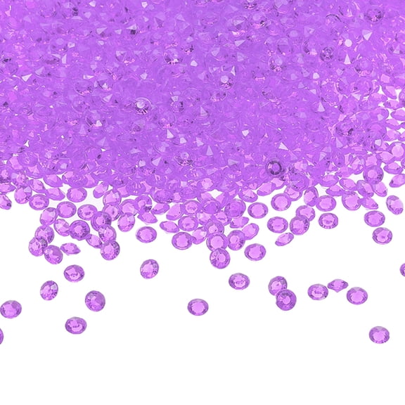 Uxcell Wedding Table Scatter Confetti Crystals Acrylic Diamonds Vase Fillers Gems for Table Centerpiece Decoration Light Purple