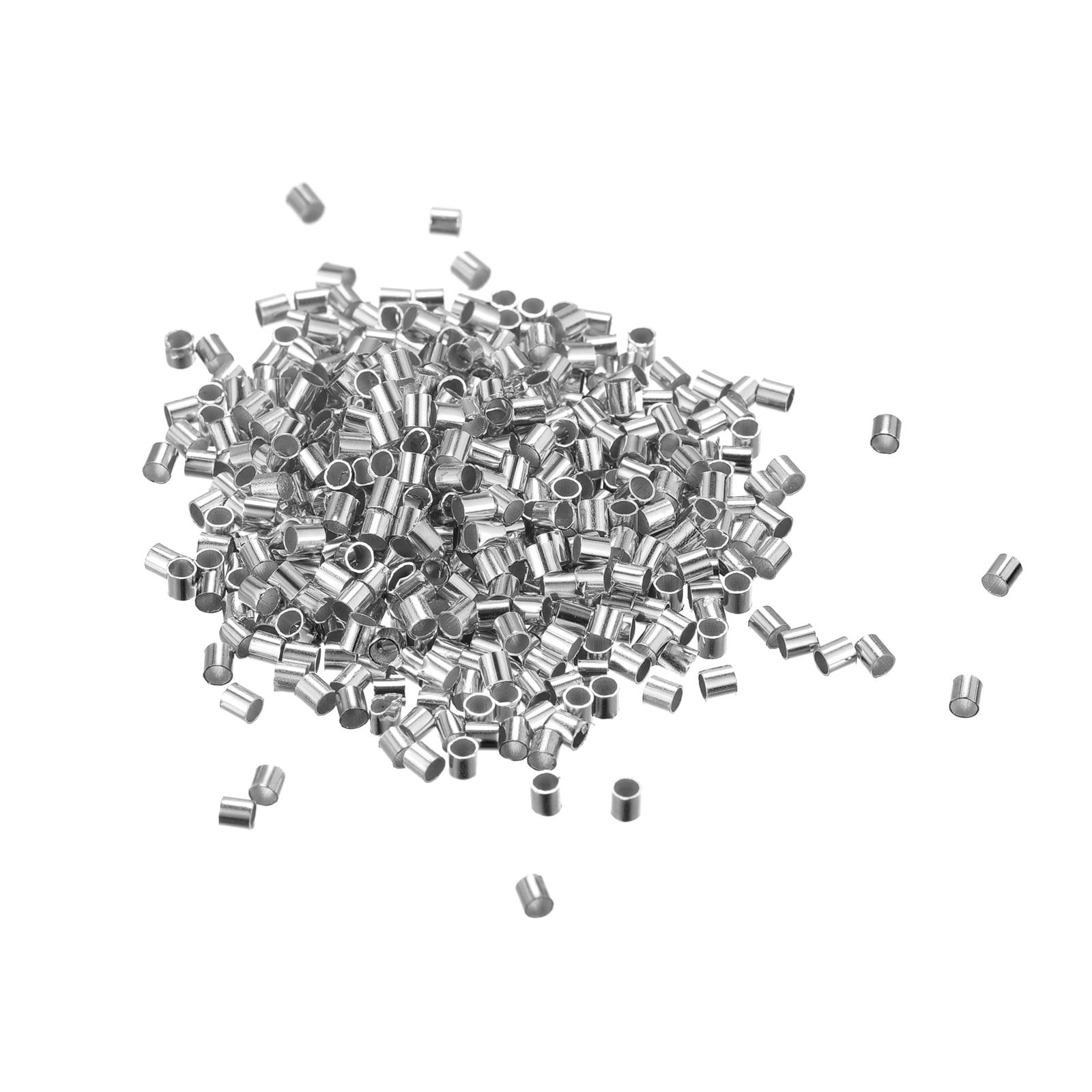 The Beadsmith Tube Crimp Beads, 2 x 2mm, 100 Pieces, Silver Color, Uniform  Cylindrical Shape, No Sharp Edges, Designed to Secure The Ends of Jewelry  Stringing Wires and Cables 