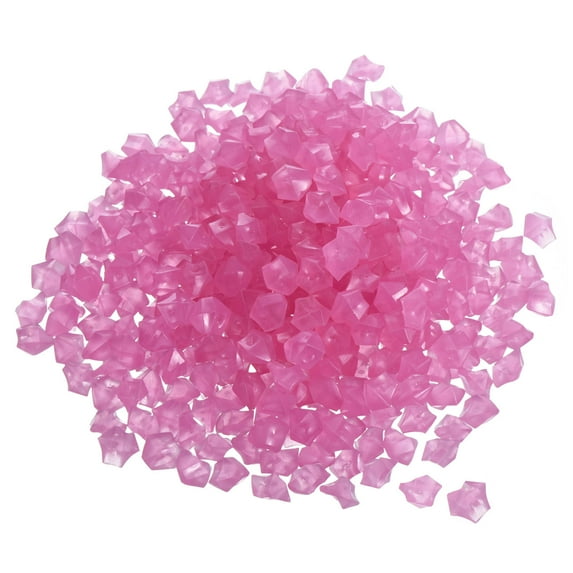 Uxcell 1000Pack Glow Rocks 8-10mm Decoration Pebbles Luminous Stones Decor Clear Pink