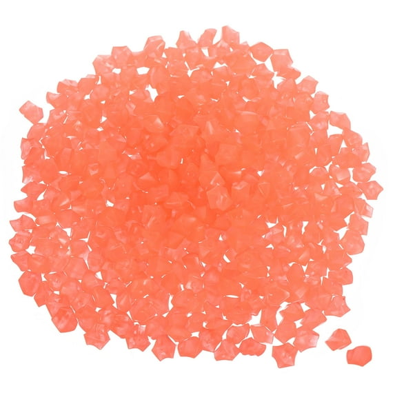 Uxcell 1000Pack Glow Rocks 8-10mm Decoration Pebbles Luminous Stones Decor Orange