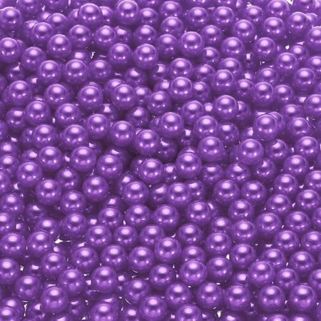 Uxcell 1000Pcs Faux Pearl for Crafting, 8mm No Hole ABS Round Pearls Beads for Cosmetic Boxes, DIY, Deep Purple