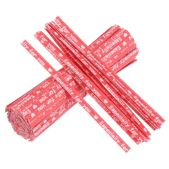 Uxcell 1000Pcs Kraft Paper Twist Ties 3.14Inches Bread Ties Red Twist Ties for Plastic Bags Reusable Plant Ties