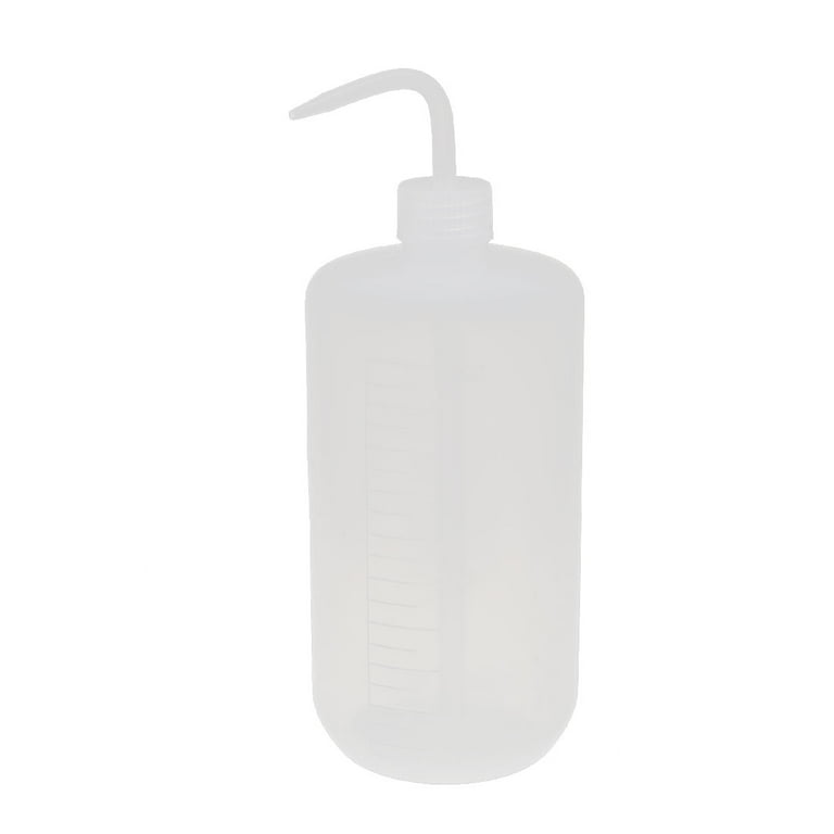 uxcell Lab Bent Tip Plastic Liquid Water Oil Storage Squeeze Bottle 1000mL