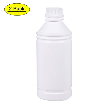 Uxcell 1000ml/ 34oz Plastic Wide Mouth Lab Reagent Bottle 2 Count