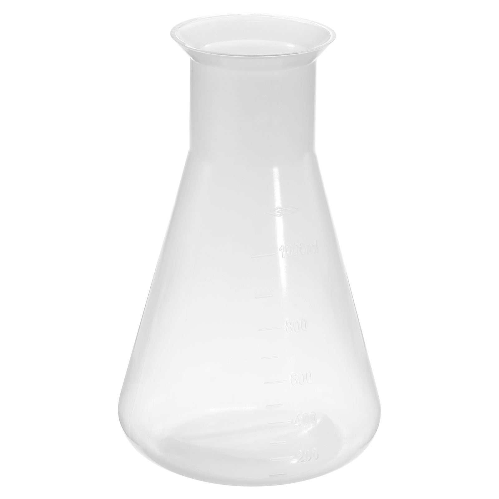 Uxcell 1000ml Plastic Erlenmeyer Flask, 1 Pack Wide Mouth Conical Flask for Laboratory, Clear