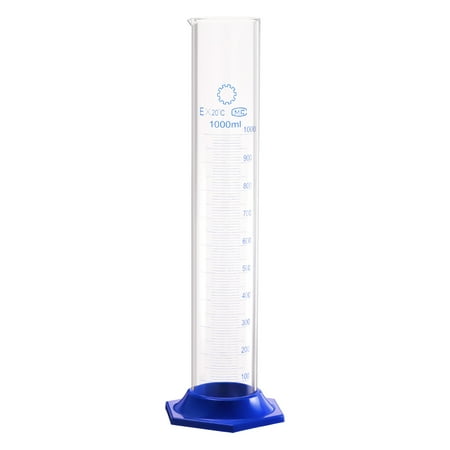 Uxcell 1000ml Single Metric Borosilicate Glass Graduated Cylinder