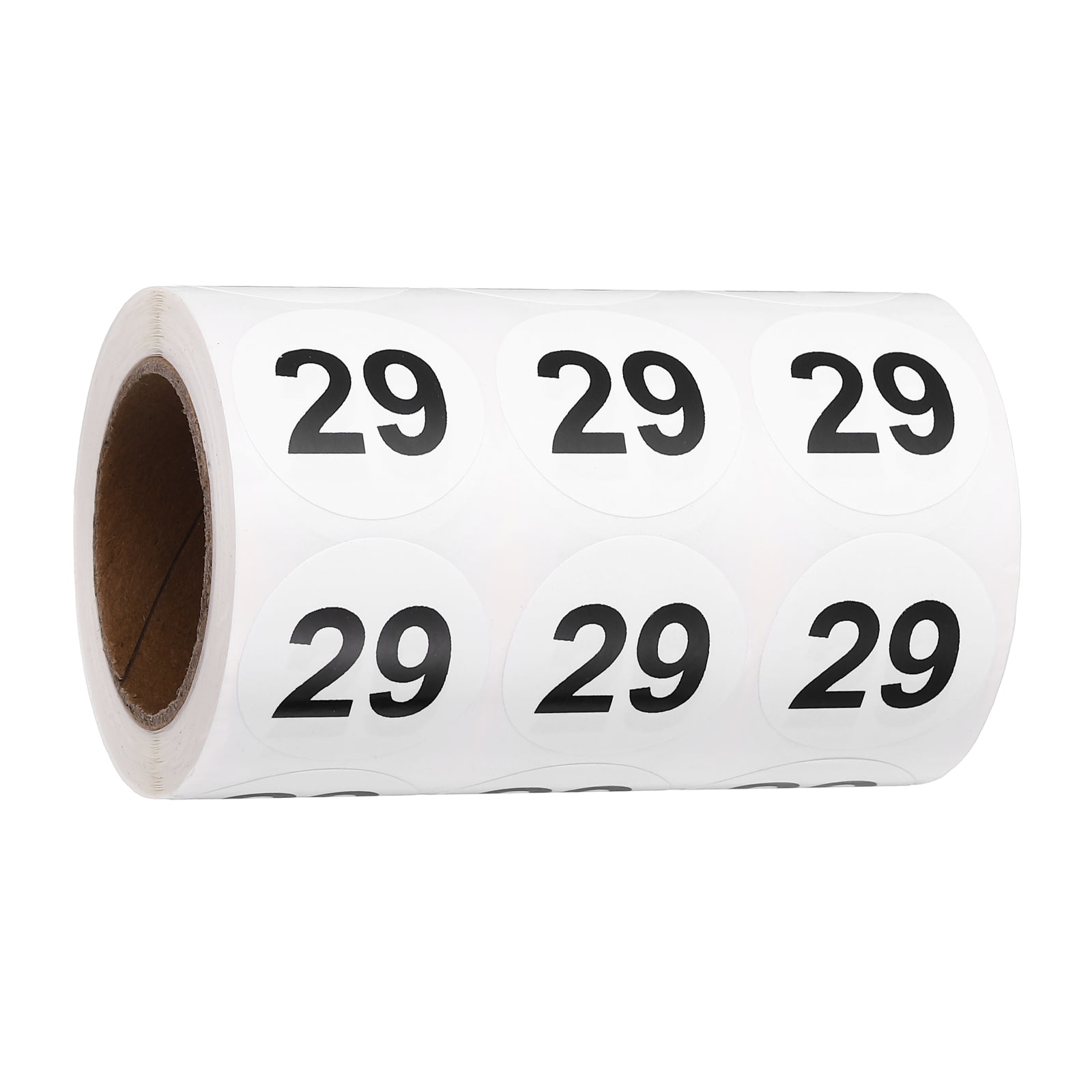 Uxcell 1000pcs 1.2" Number Stickers, Number 29 Sticker Numbers Labels Round Small Vinyl Self Adhesive Label Circle Decals 1 Roll Dots for Photo Album Poster Organize Inventory, Black