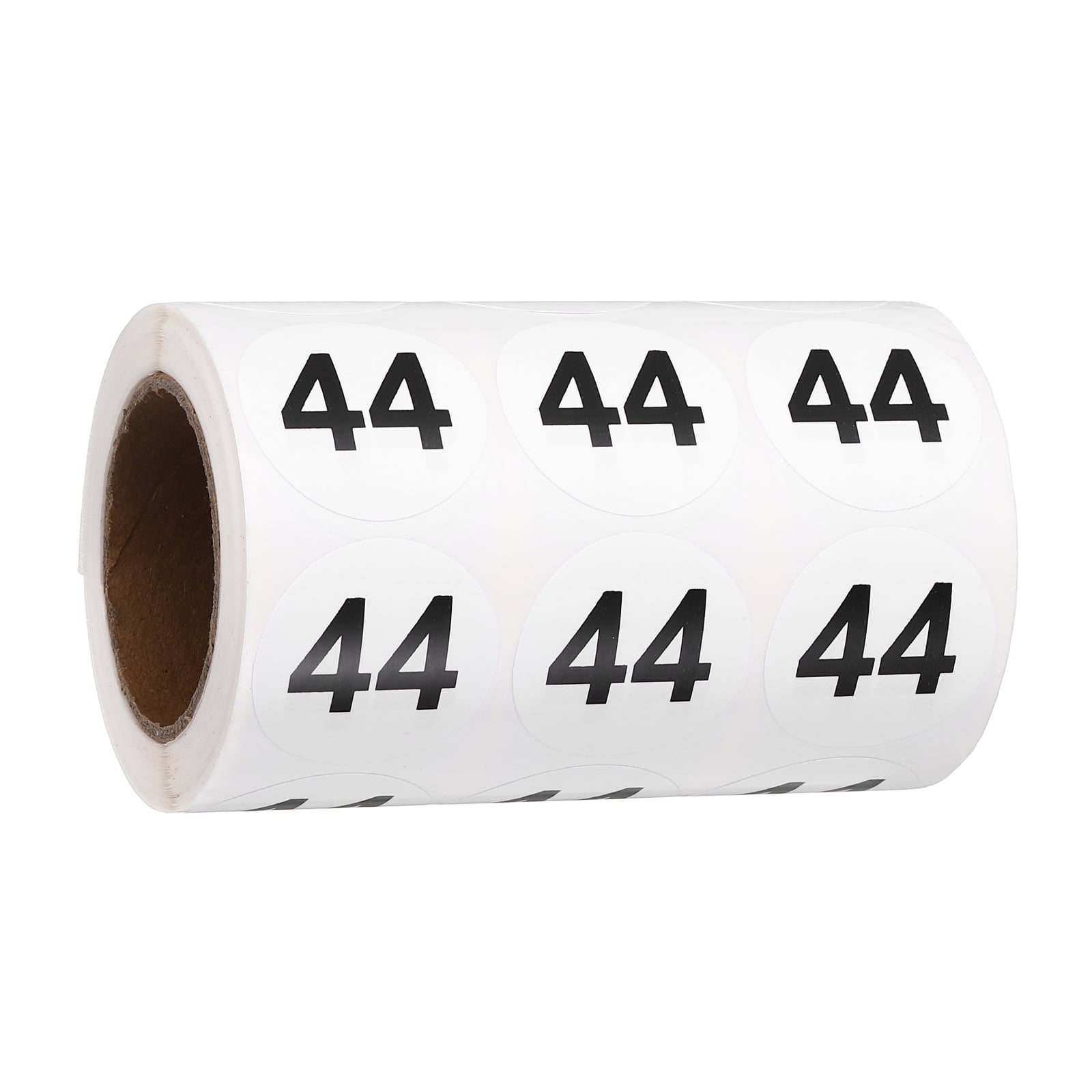 Uxcell 1000pcs 1.2" Number Stickers, Number 44 Sticker Numbers Labels Round Small Vinyl Self Adhesive Label Circle Decals 1 Roll Dots for Photo Album Poster Organize Inventory, Black