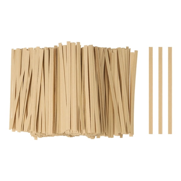 Uxcell 1000pcs Bag Twist Ties 3.5" Reusable Kraft Paper Twist Ties Wire Cable Ties for Party Bread, Brown
