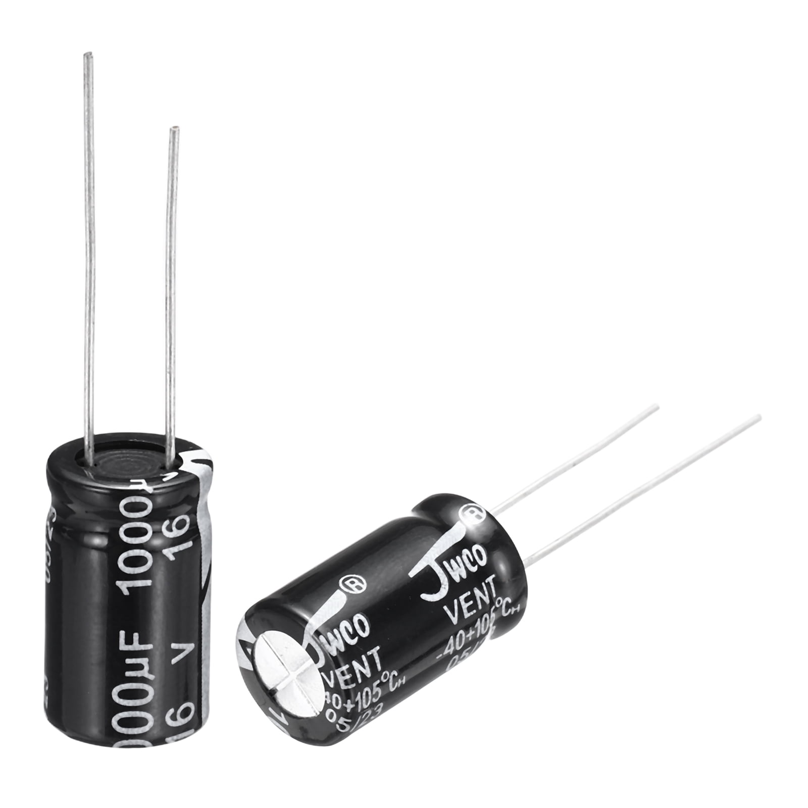 Uxcell 1000uF 16V 10x17mm Electrolytic Capacitor, Radial Aluminum ...