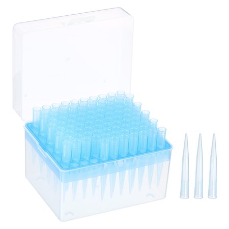 Uxcell 1000ul Filtering Pipette Tips, 1 Set 100 Tips/Rack(Blue) for Laboratory, Blue