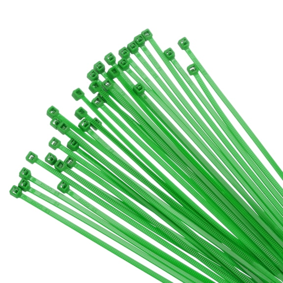 Uxcell 100PCS Cable Zip Ties 10 Inch, Self-Locking Nylon Wire Ties Heavy Duty with 30 LBS Tensile Strength Green