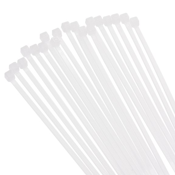 Uxcell 100PCS Cable Zip Ties 6 Inch, Self-Locking Nylon Wire Ties with 30 lbs Tensile Strength for Indoor and Outdoor, White