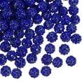 thumbnail image 1 of Uxcell 100Pack 10mm Rhinestone Clay Beads, Polymer Clay Crystal Bead Bulk for DIY Bracelet (Deep Blue), 1 of 7