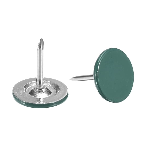 Uxcell Flat Head Decorative Upholstery Tacks Furniture Nails for Home Green 100Pcs