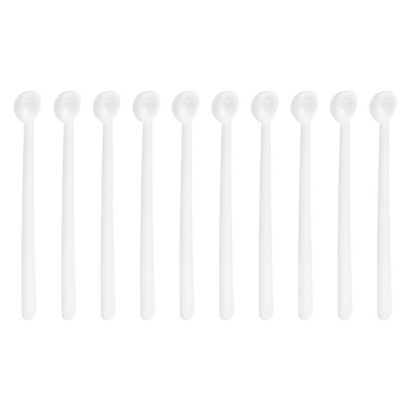 Uxcell 100Pack 150 Milligram Teaspoon Micro Scoops Mini Measuring Spoons, White