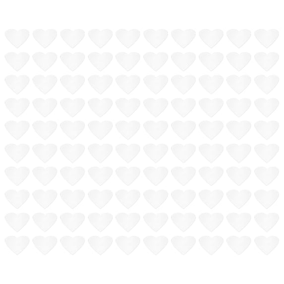 Uxcell 100Pack 22.5x20mm Acrylic Self Adhesive Heart Mirror Wall Sticker Decals, Silver