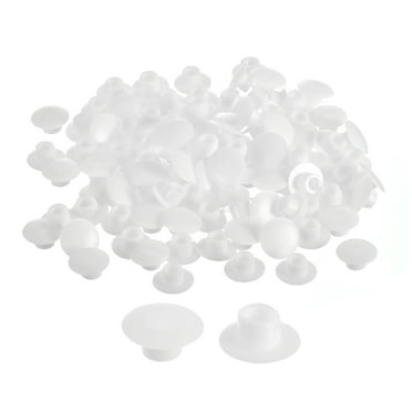 Uxcell 100Pack 6mm(1/4") Dia Plastic Screw Hole Plugs Cover for Furniture, White