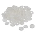 thumbnail image 1 of Uxcell 100Pack 6mm Hinged Screw Cover Caps Plastic Fold Screw Snap Covers, Light Gray, 1 of 5