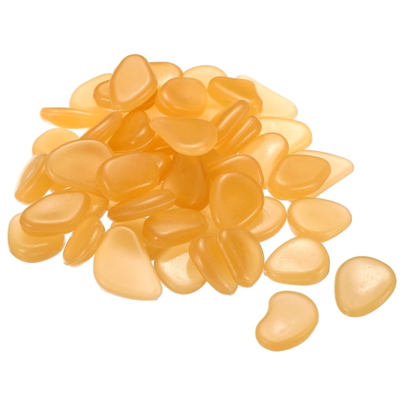 Uxcell 100Pack Glow Rocks 20-30mm Glow Pebbles Decoration in the Dark Luminous Stones Decor DIY Decorative Orange