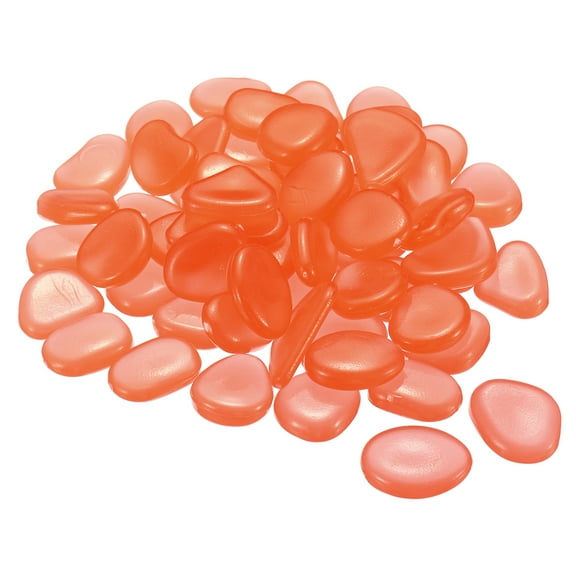 Uxcell 100Pack Glow Rocks 20-30mm Glow Pebbles Decoration in the Dark Luminous Stones Decor DIY Decorative Red