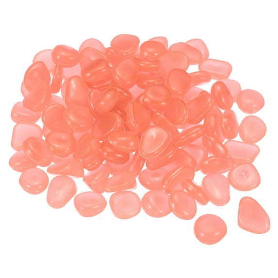 Uxcell 100Pack Glow Rocks 8-11mm Glow Pebbles Decoration in the Dark Luminous Stones Decor DIY Decorative Red