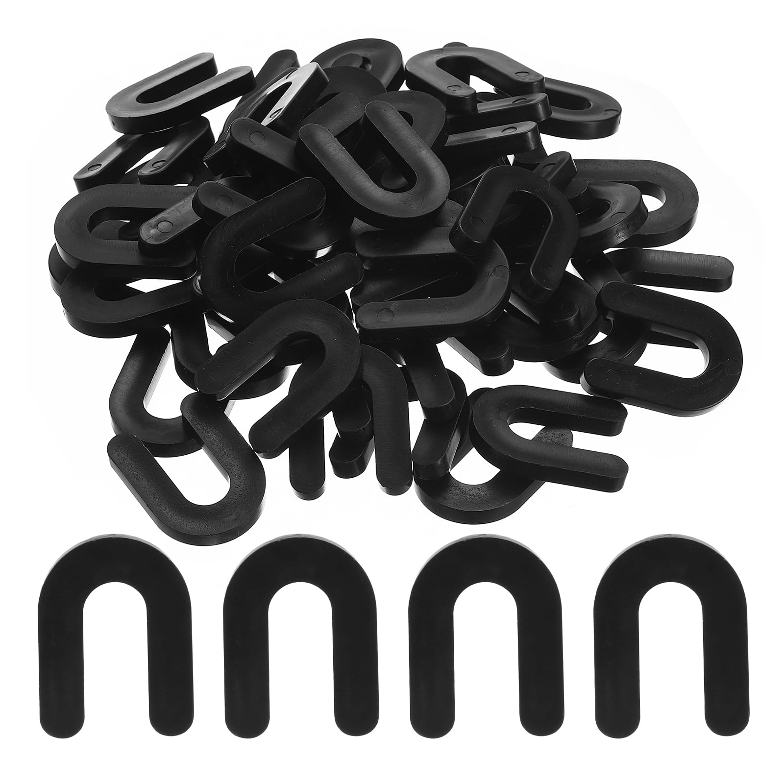 Uxcell 100Pack Horseshoe Shim Tile Spacers Wall Floor Tile Plastic 1/4 Inch Black