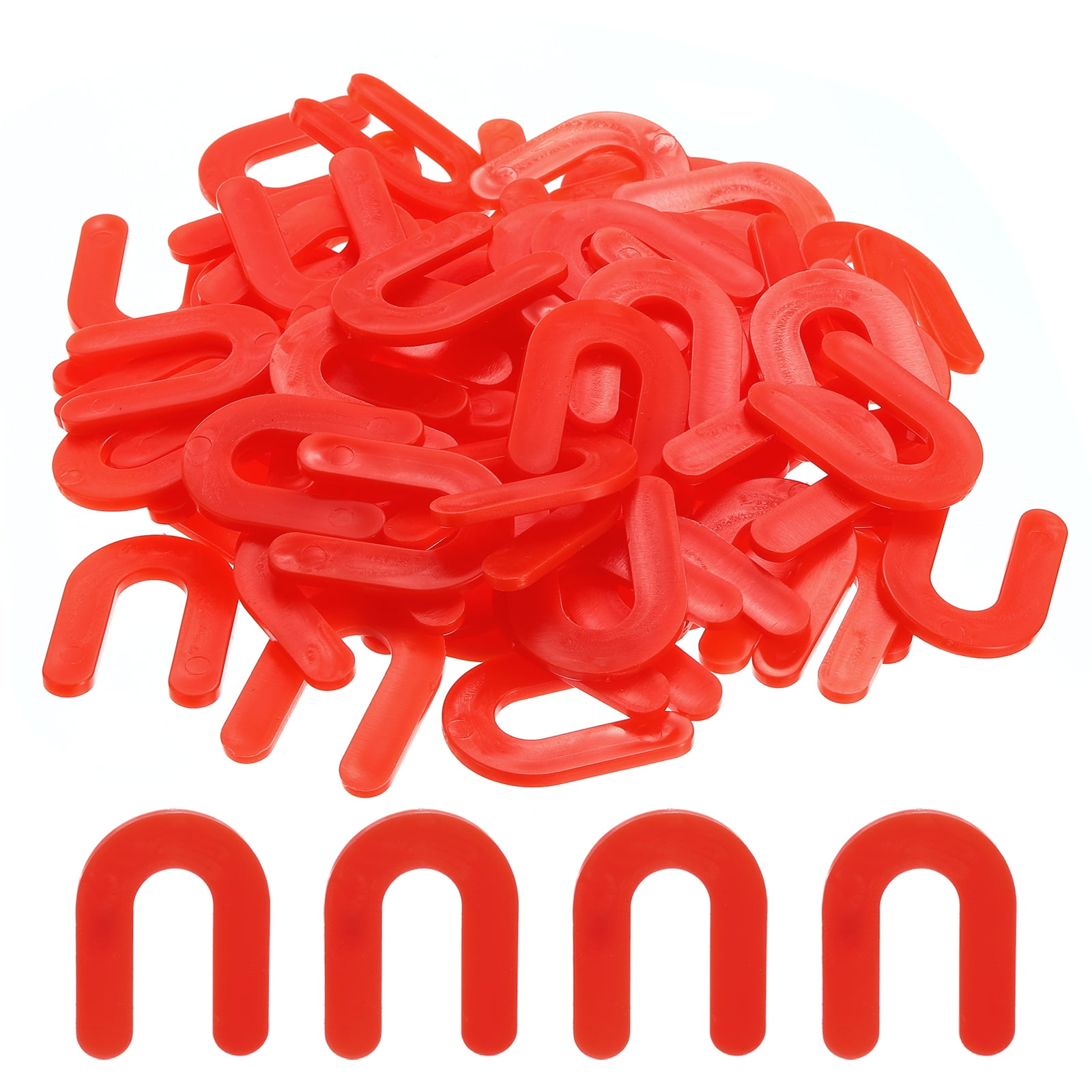 Uxcell 100Pack Horseshoe Shim Tile Spacers Wall Floor Tile Plastic 1/8 Inch Red
