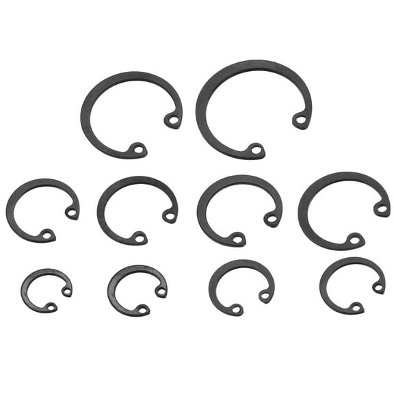 Uxcell 100Pack Internal Retaining Ring Circlip Assortment Set, 65 Mn Metal Circlip Snap Rings 10 Sizes