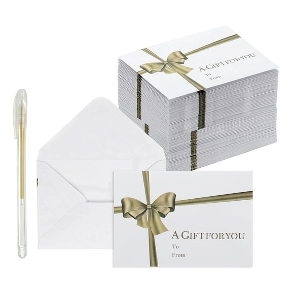 Uxcell 100Pack Mini Envelopes, 4x3 Card V Flap Small Business Card Envelopes, White