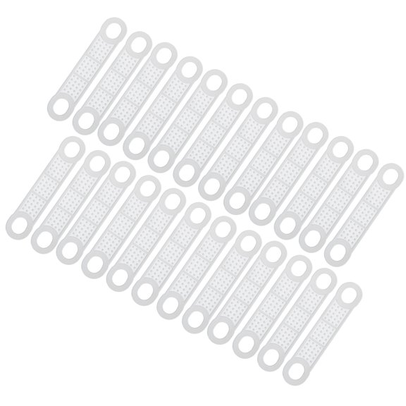 Uxcell 100Pack Non-Slip Silicone Hanger Grips Clothes Hanger Strips, Milky 4.13" x 0.79"