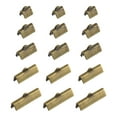 thumbnail image 1 of Uxcell 100Pack Ribbon Crimp Clamp Ends, 8/10/13/20/25mm Bookmark Pinch Clasps Bronze, 1 of 6