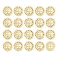 thumbnail image 1 of Uxcell 100Pack Wooden Buttons, 12.5mm 4 Hole Round Wood Sewing Button, Natural Wood, 1 of 4