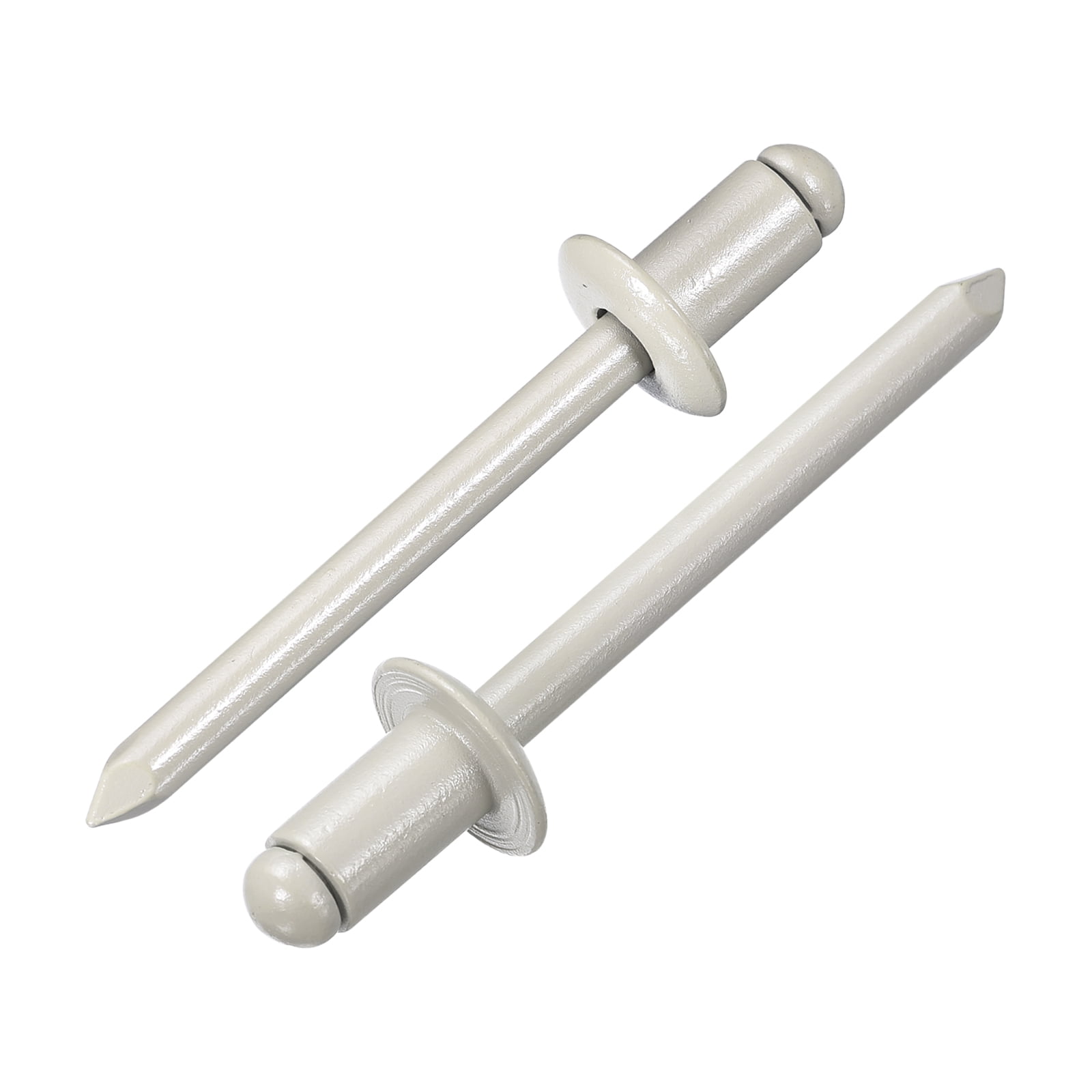 Uxcell 100Pcs 1/4"x3/8" Aluminum Blind Rivets, Dome Head Long Split Rivets, Gray
