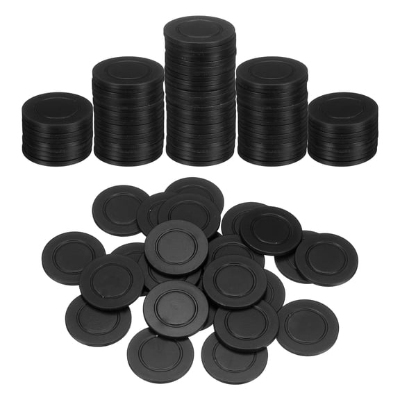 Uxcell 100Pcs 1.5 Inch Plastic Poker Chips, Mini Bingo Chips Learning Counters Counting Counters Disks Markers Opaque Game Tokens for Game Play Math Counting, Black
