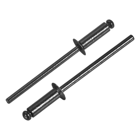 Uxcell 100Pcs 1/8"x3/8" Aluminum Blind Rivets, Countersunk Head Split Rivets, Black