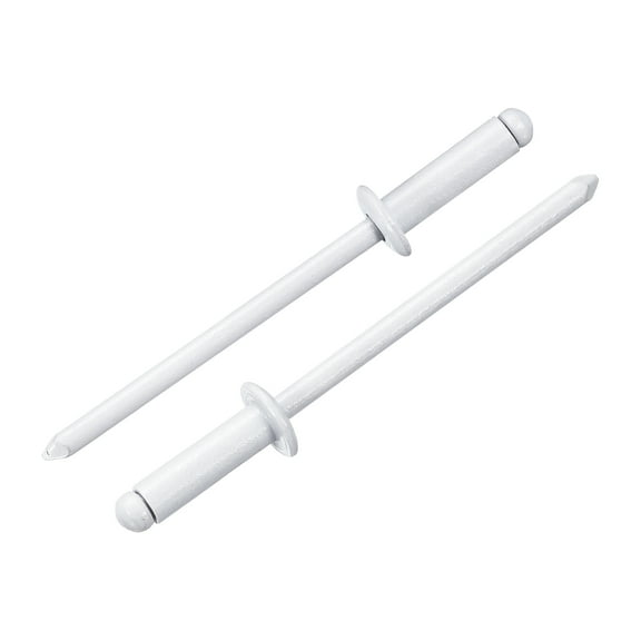 Uxcell 100Pcs 1/8"x3/8" Aluminum Blind Rivets, Dome Head Long Split Rivets, White