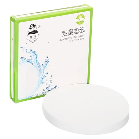 Uxcell 100Pcs 15cm Quantitative Filter Paper Circles, Medium Speed Round Laboratory Filter Paper