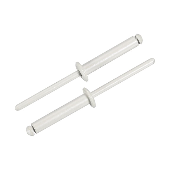 Uxcell 100Pcs 3/16"x1" Aluminum Blind Rivets, Dome Head Long Split Rivets, Gray