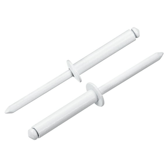 Uxcell 100Pcs 3/16"x1" Aluminum Blind Rivets, Dome Head Long Split Rivets, White