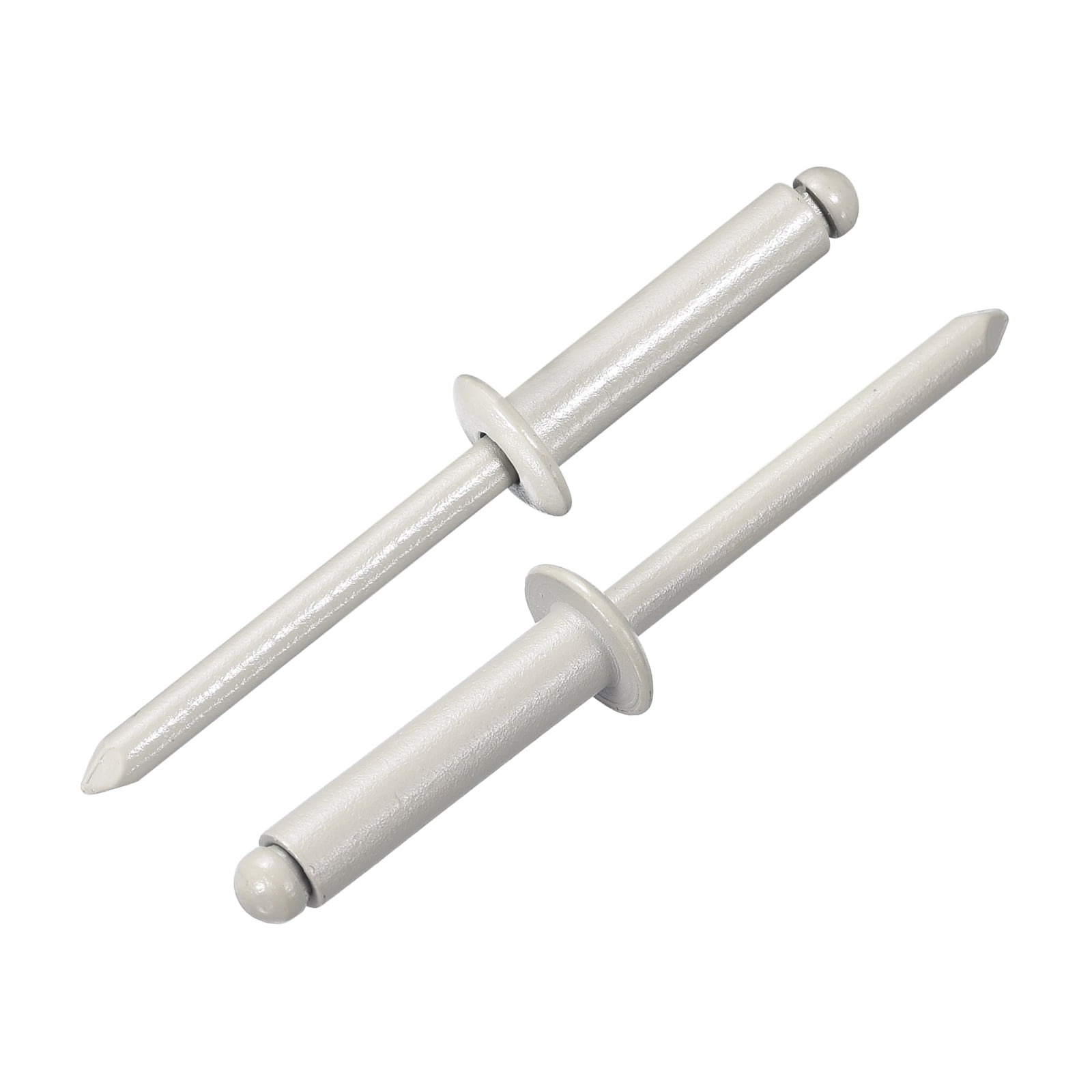 Uxcell 100Pcs 3/16"x3/4" Aluminum Blind Rivets, Dome Head Long Split Rivets, Gray