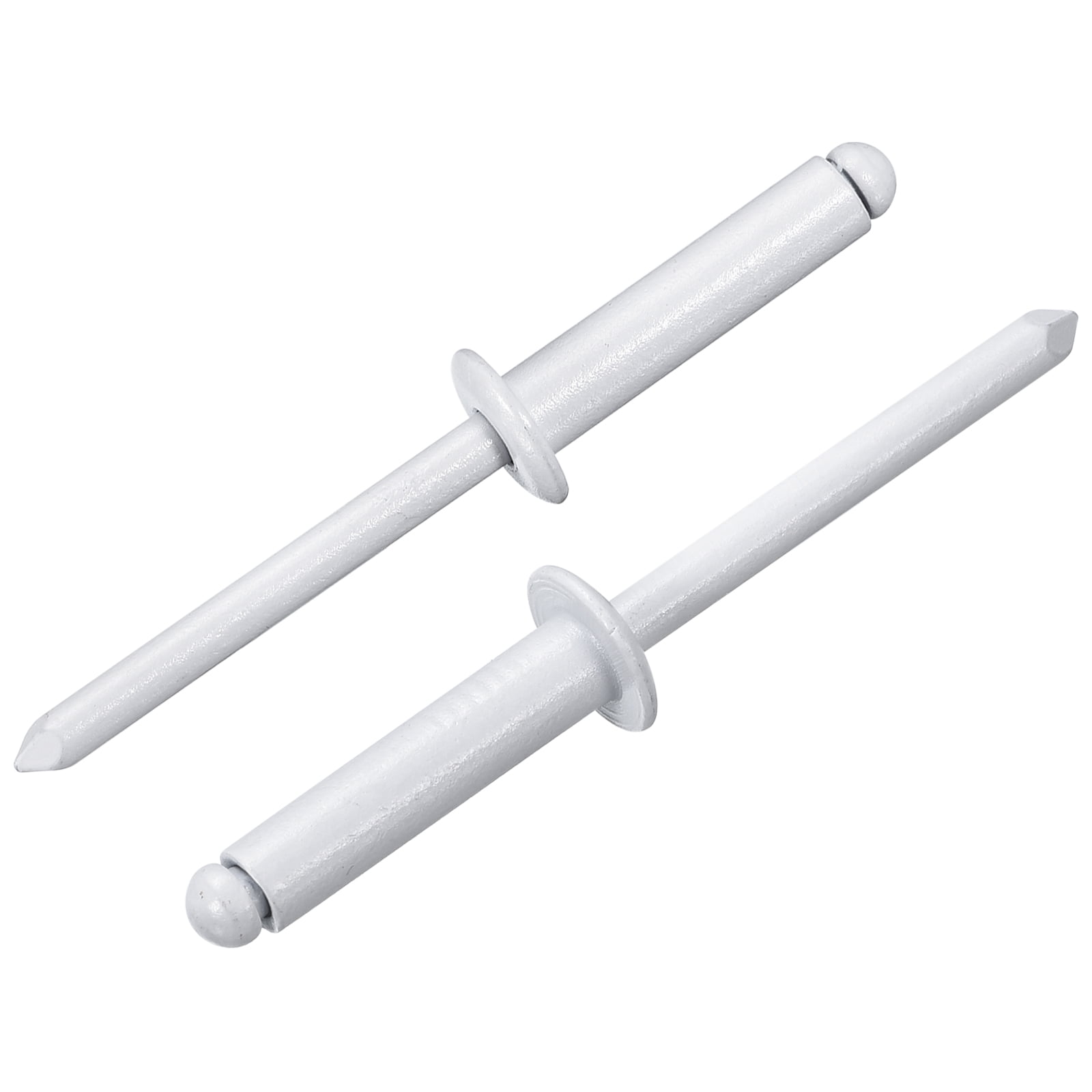 Uxcell 100Pcs 3/16"x3/4" Aluminum Blind Rivets, Dome Head Long Split Rivets, White
