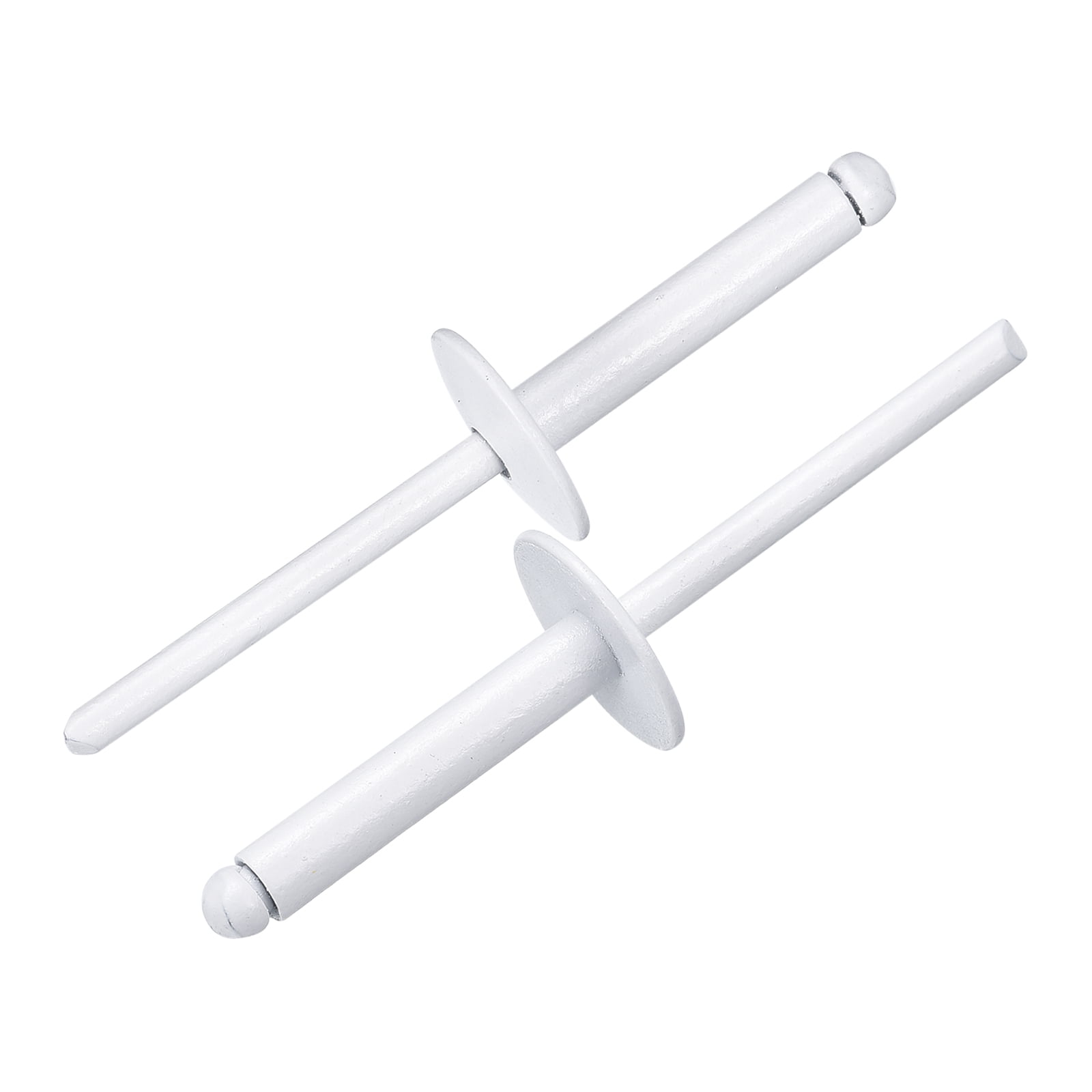 Uxcell 100Pcs 3/16"x3/4" Aluminum Blind Rivets, Large Flange Rivets Fasteners, White