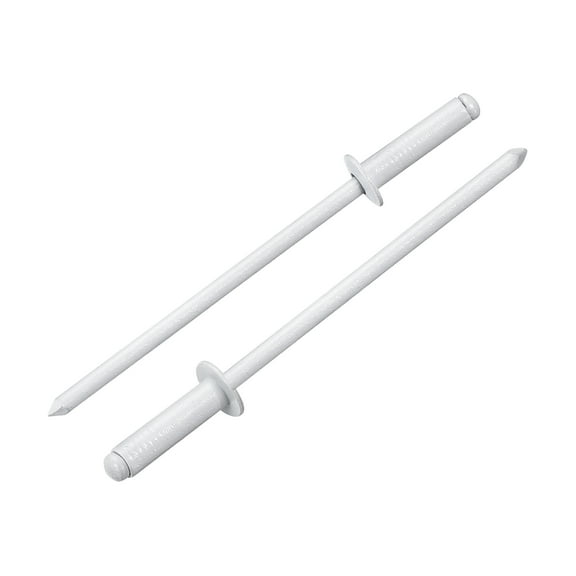 Uxcell 100Pcs 3/32"x5/16" Aluminum Blind Rivets, Dome Head Long Split Rivets, White