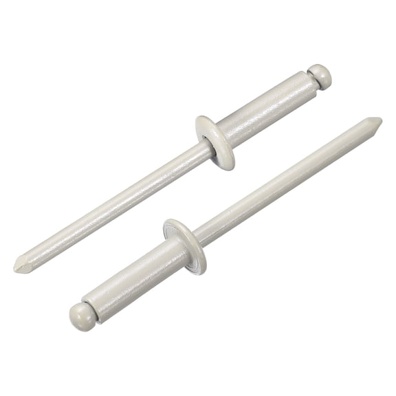 Uxcell 100Pcs 5/32"x1/2" Aluminum Blind Rivets, Dome Head Long Split Rivets, Gray